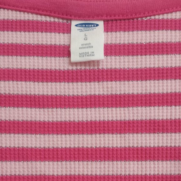 Old Navy Long Sleeves Pink Stripes Pyjama Dress - Picture 5 of 5